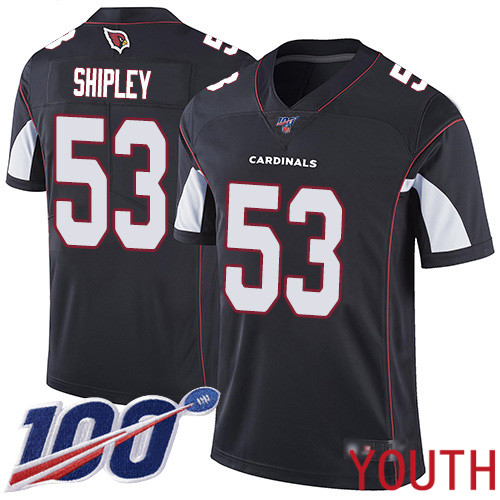 Arizona Cardinals Limited Black Youth A.Q. Shipley Alternate Jersey NFL Football #53 100th Season Vapor Untouchable